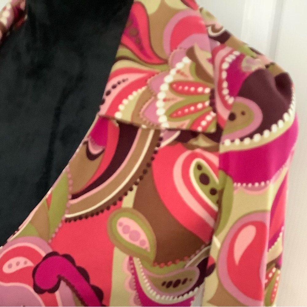 RUBY SIZE 2 RETRO‎ VINTAGE WRAP AROUND MIDI Long Sleeve DRESS. Y2K,hippie - Picture 13 of 16